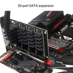 PCIEX16 NVME M.2 RAID Array Expansion SATA 20 Port Transfer Card — 20 Port