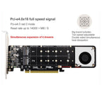 PCI-E X16 to M.2 M-key NVME X4 SSD RAID Array Expansion Adapter Support 2242/2260/2280/22110 — view 4