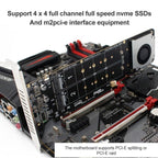 PCI-E X16 to M.2 M-key NVME X4 SSD RAID Array Expansion Adapter Support 2242/2260/2280/22110 — view 6