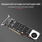 PCI-E X16 to M.2 M-key NVME X4 SSD RAID Array Expansion Adapter Support 2242/2260/2280/22110 — view 7