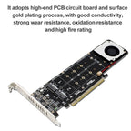 PCI-E X16 to M.2 M-key NVME X4 SSD RAID Array Expansion Adapter Support 2242/2260/2280/22110 — view 8