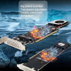 PCI-E X16 to M.2 M-key NVME X4 SSD RAID Array Expansion Adapter Support 2242/2260/2280/22110 — view 10