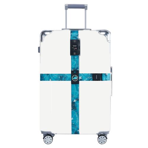 Luggage Cross Flying Landmark Customs Binding Belt — TSA Black