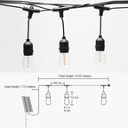 Outdoor Solar Remote Control RGB String Lights Christmas Decoration Lights