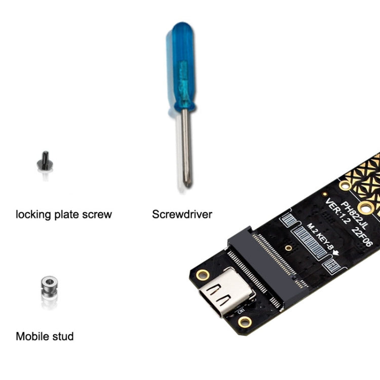 NGFF M.2 Bkey SATA Hard Disk SSD To USB3.1 Type-C / USB-C Expansion Card Conversion Board