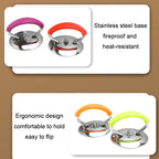 Universal Silicon Pot Lid Handle Kitchenware Accessories, Blue Silicon Ring, Red Silicon Ring, Orange Silicon Ring, Silicon Silicon Ring, Green Silicon Ring, Blacks Silicon Ring, Steel  Ring — view 10