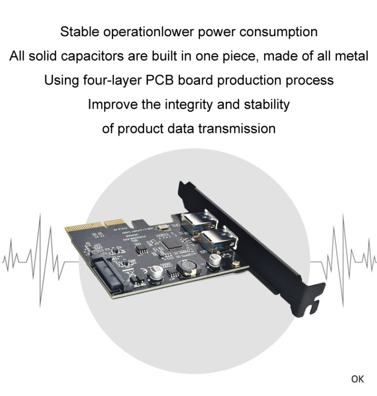 USB3.2 Expansion Card GEN2 Type-A Port ASMedia ASM3142 Transfer 10Gbps — view 6