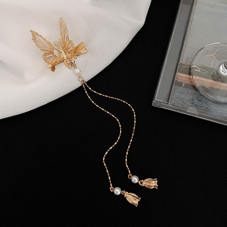 Moving Butterfly Wings Tassel Hair Clip Side Bangs Clip