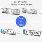 Solar Integrated License Plate Frame Vehicle Camera Wireless Reversing Display