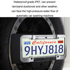 Solar License Plate Frame Wireless Transmission Reversing Camera Display