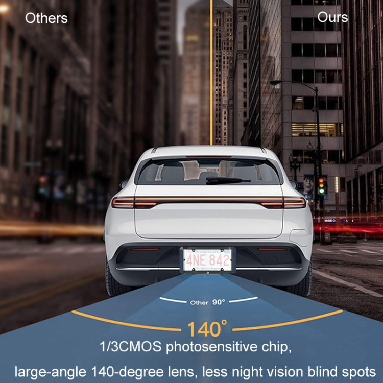 Solar Integrated License Plate Wireless Transmission Camera Reversing Display