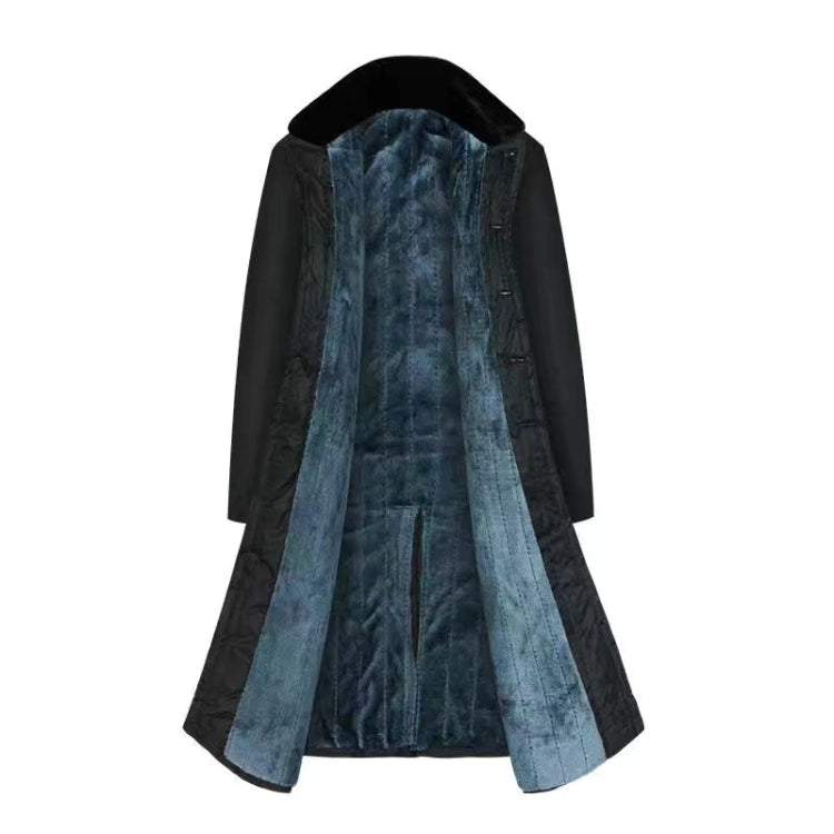 Long Civil Disaster Relief Cotton Coat Windproof Lengthened Cold-proof Fleece Thickened Cotton Coat — Green (Demolished)