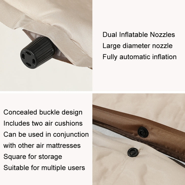 CSTUR D2250 Thickened Portable Camping Hexagonal Automatic Inflatable Mat Outdoor Picnic Moistureproof Mat