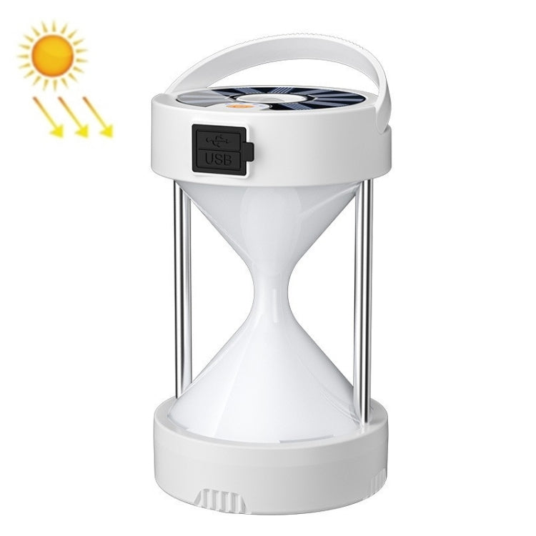 Camping Lantern Outdoor Solar Emergency Lights Multifunctional Tent Light — 5809 Hourglass  Black