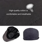 Cotton Solid Color Retro Style Cap Front Cap