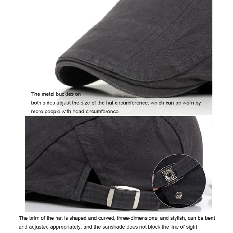 Cotton Solid Color Retro Style Cap Front Cap