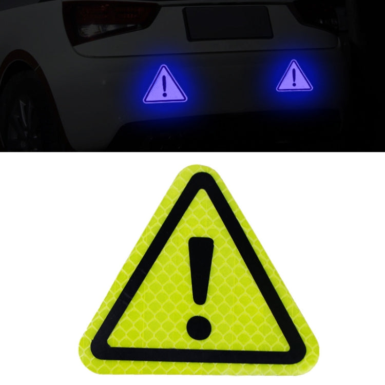 Car Tail Triangle Reflective Stickers Safety Warning Danger Signs Car Stickers — Blue