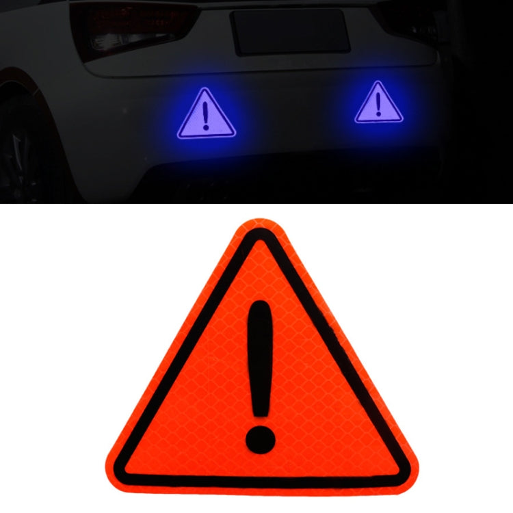 Car Tail Triangle Reflective Stickers Safety Warning Danger Signs Car Stickers — Green