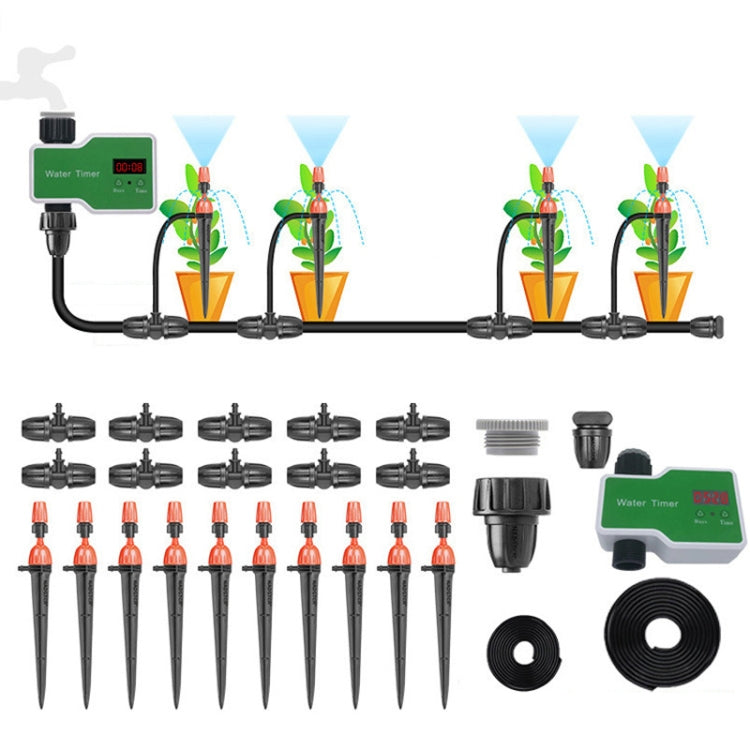 Irrigation System Intelligent Controller Automatic Timed Watering Device — 10m 10sets Hanging Spray Sprinklers