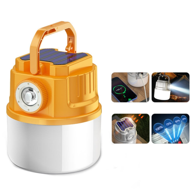 C52 Multifunctional Solar Camping Light Zoomable Waterproof Tent Light With USB Output — C52 Green