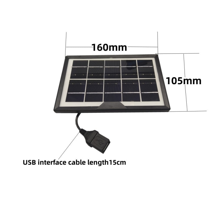 Small Table Lamp Flashlight With USB Female Head 5V/1.8W Solar Panel
