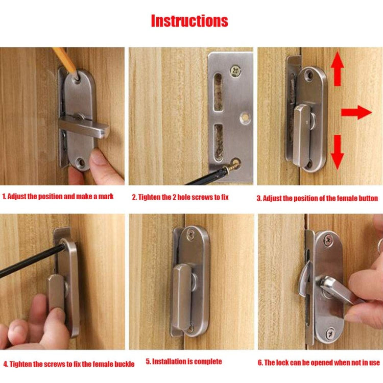 90 Degrees Right Angle Migration Door Hook Lock