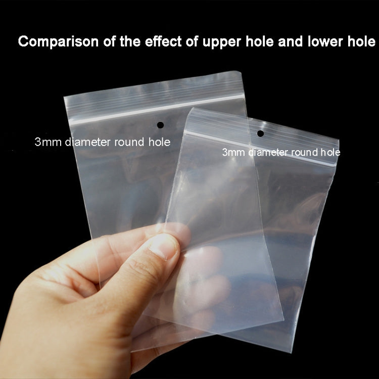 100pcs Perforated Ziplock Bag Thickened Transparent Packaging Bag Plastic Sealed Bag — view 19