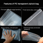 100pcs Perforated Ziplock Bag Thickened Transparent Packaging Bag Plastic Sealed Bag — view 21