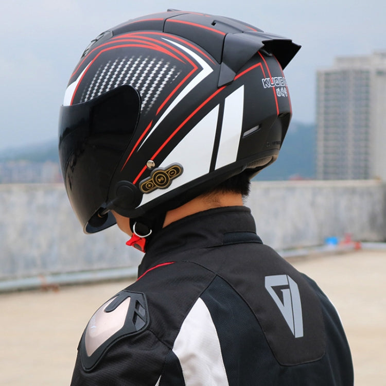 KUQIBAO Motorcycle Smart Bluetooth-compatible Sun Protection Double Lens Safety Helmet