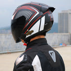 KUQIBAO Motorcycle Smart Bluetooth-compatible Sun Protection Double Lens Safety Helmet
