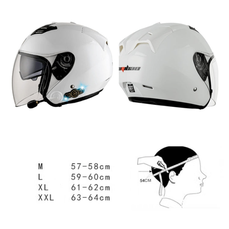 KUQIBAO Motorcycle Smart Bluetooth-compatible Sun Protection Double Lens Safety Helmet