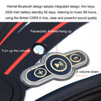KUQIBAO Motorcycle Smart Bluetooth-compatible Sun Protection Double Lens Safety Helmet