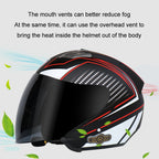 KUQIBAO Motorcycle Smart Bluetooth-compatible Sun Protection Double Lens Safety Helmet