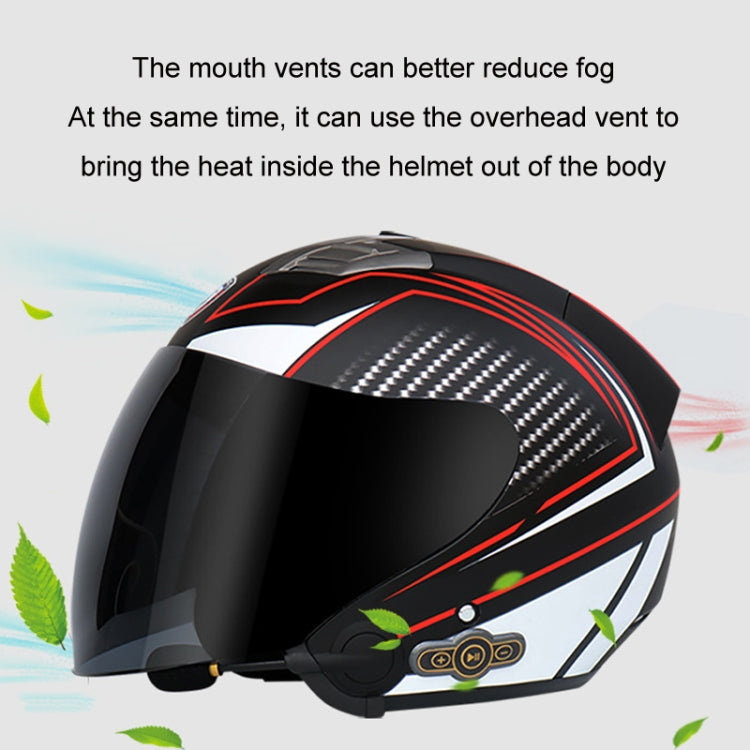 KUQIBAO Motorcycle Smart Bluetooth-compatible Sun Protection Double Lens Safety Helmet
