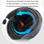 KUQIBAO Motorcycle Smart Bluetooth-compatible Sun Protection Double Lens Safety Helmet