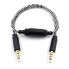 Mobile Phone 3.5mm Sound Card Cable Live Call Version Audio Wire Two-way Inter-recorder Internal Recording Cable — ZS0253 Black