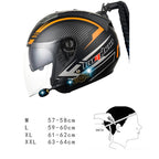 KUQIBAO Motorcycle Bluetooth Headset Double Lens Helmet With Braid
