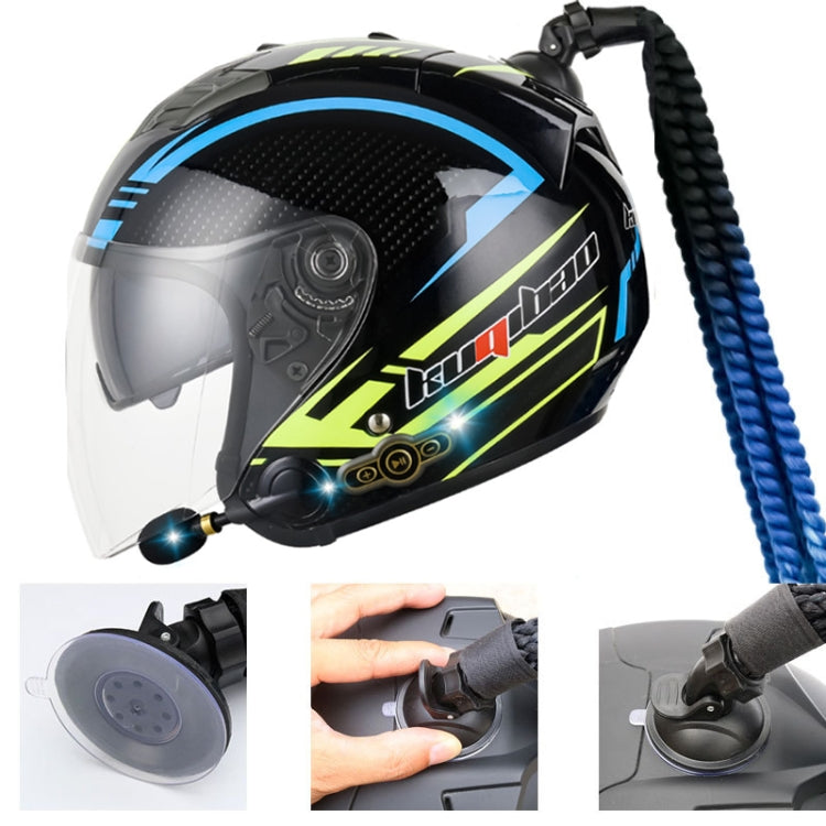 KUQIBAO Motorcycle Bluetooth Headset Double Lens Helmet With Braid