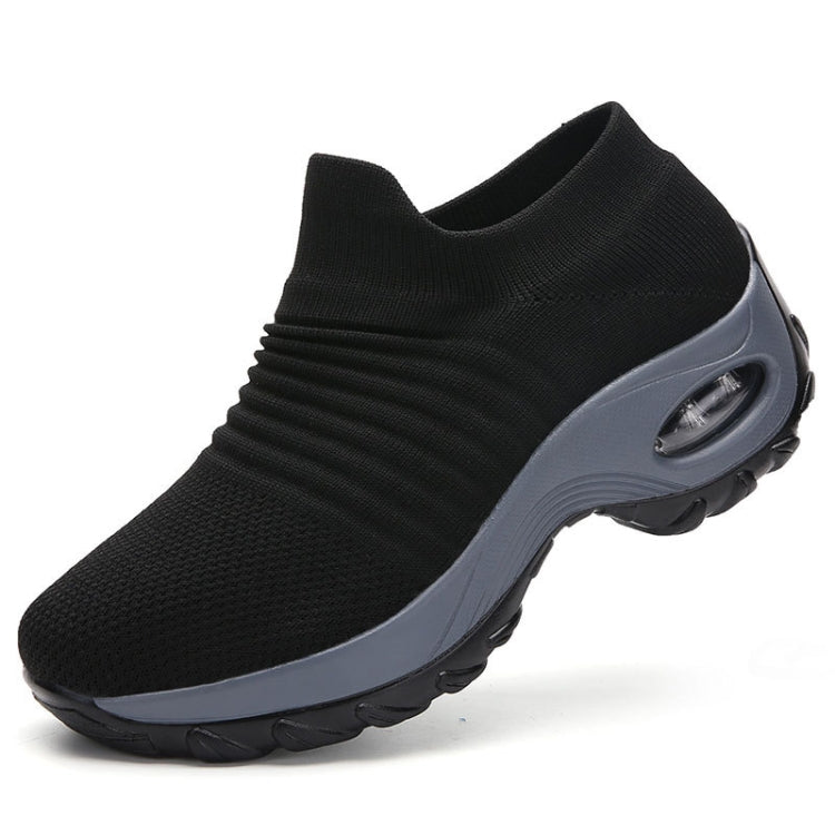 Sock Sneakers Women Walking Shoes Air Cushion Casual Running Shoes — Red