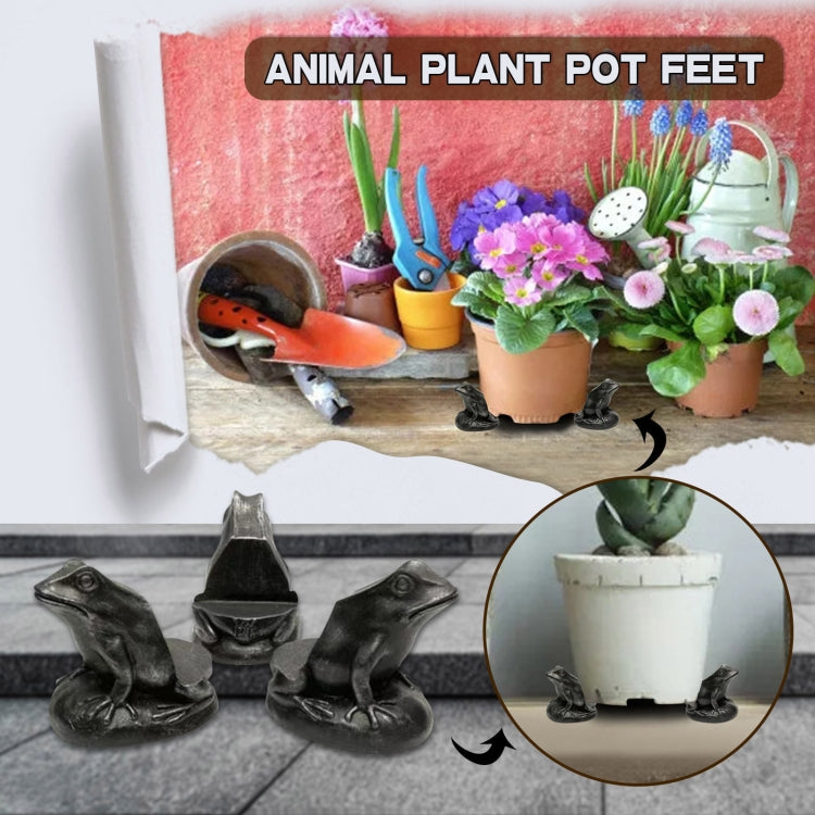 3pcs/set Flower Pot Feet Stand Animal Shape Resin Plant Pots Risers Pad — view 9