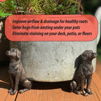 3pcs/set Flower Pot Feet Stand Animal Shape Resin Plant Pots Risers Pad — view 10