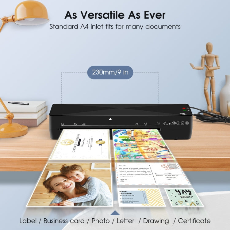 9 Inch A4 Hot Cold Laminator Machine Book Documents Laminator — view 10