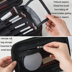 Rhombus Waterproof Cosmetic Bag Toiletries Storage Bag With Mirror