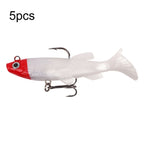 5pcs Roadrunner Soft Lures Leadheads Luminous Lures