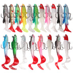 5pcs Roadrunner Soft Lures Leadheads Luminous Lures