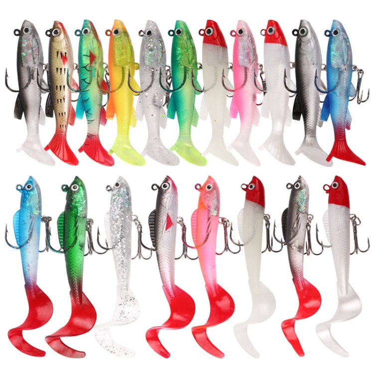5pcs Roadrunner Soft Lures Leadheads Luminous Lures