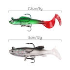 5pcs Roadrunner Soft Lures Leadheads Luminous Lures