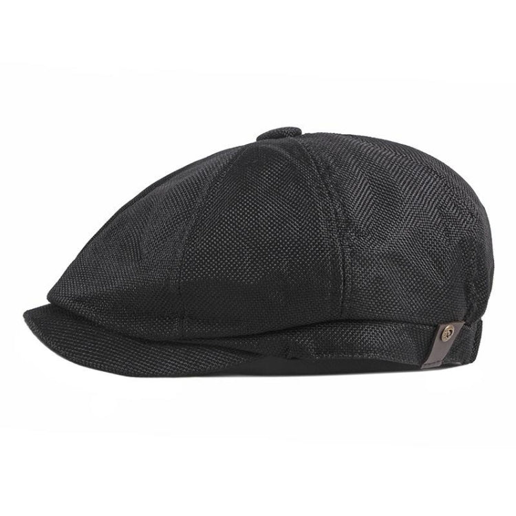 Octagonal Hat Men Breathable Imitation Hemp Duck Tongue Cap Beret