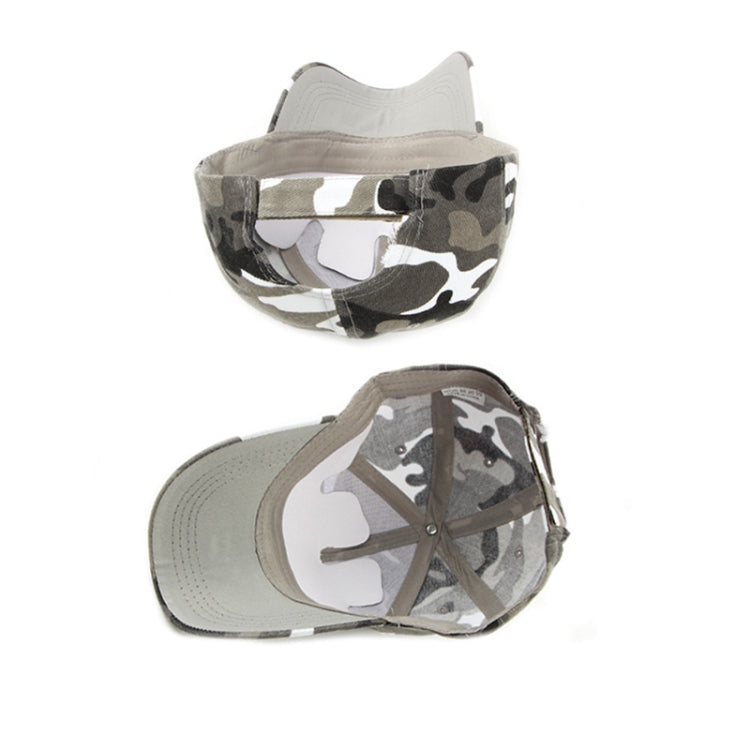 Outdoor Mountain Travel Camouflage Duck Tongue Cap — Gray