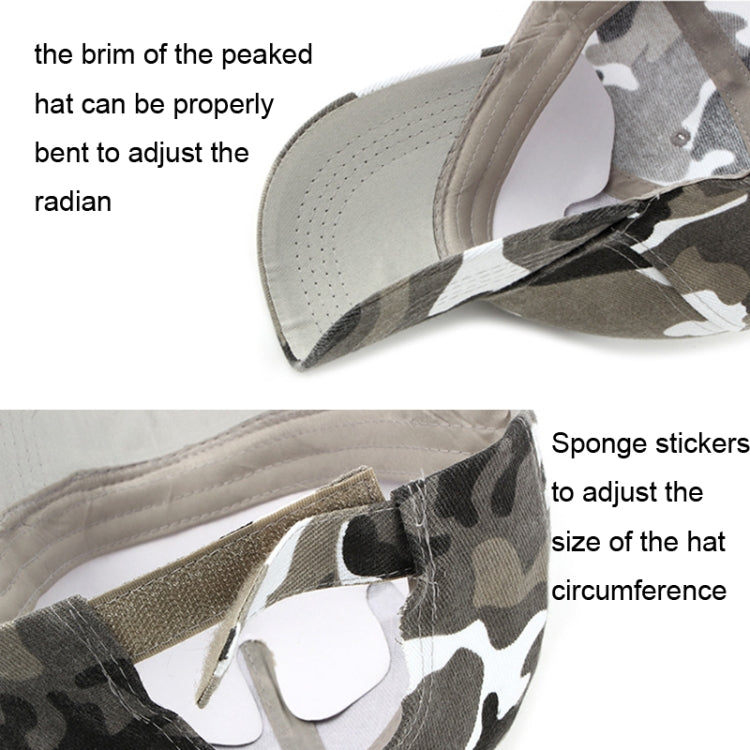 Outdoor Mountain Travel Camouflage Duck Tongue Cap — Brown